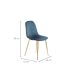 Conjunto com 2 Cadeiras Sindy Azul Pernas Cromadas