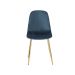 Conjunto com 2 Cadeiras Sindy Azul Pernas Cromadas