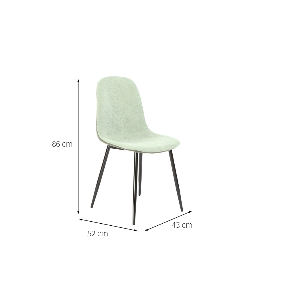 Conjunto com 2 Cadeiras Sindy Verde