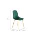 Conjunto com 2 Cadeiras Sindy Verde Pernas Cromadas