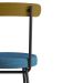 Conjunto com 2 Cadeiras Spot Linho Azul e Preto