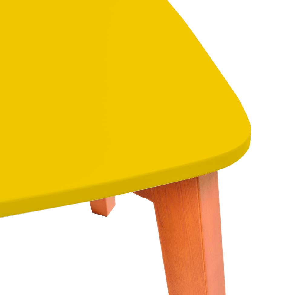 Conjunto com 2 Cadeiras Tóquio Castanho e Amarela