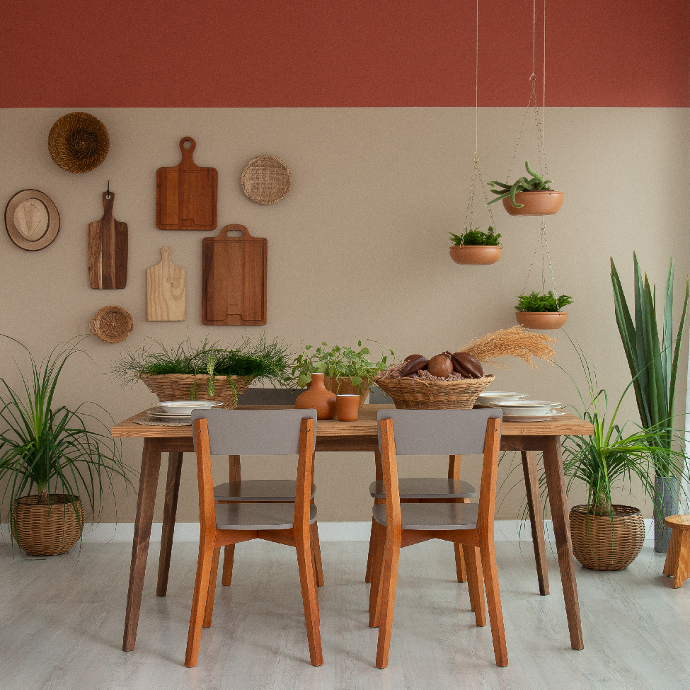 Conjunto com 2 Cadeiras Tóquio Castanho e Cinza