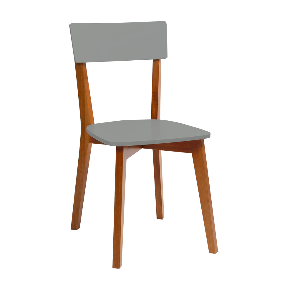 Conjunto com 2 Cadeiras Tóquio Castanho e Cinza