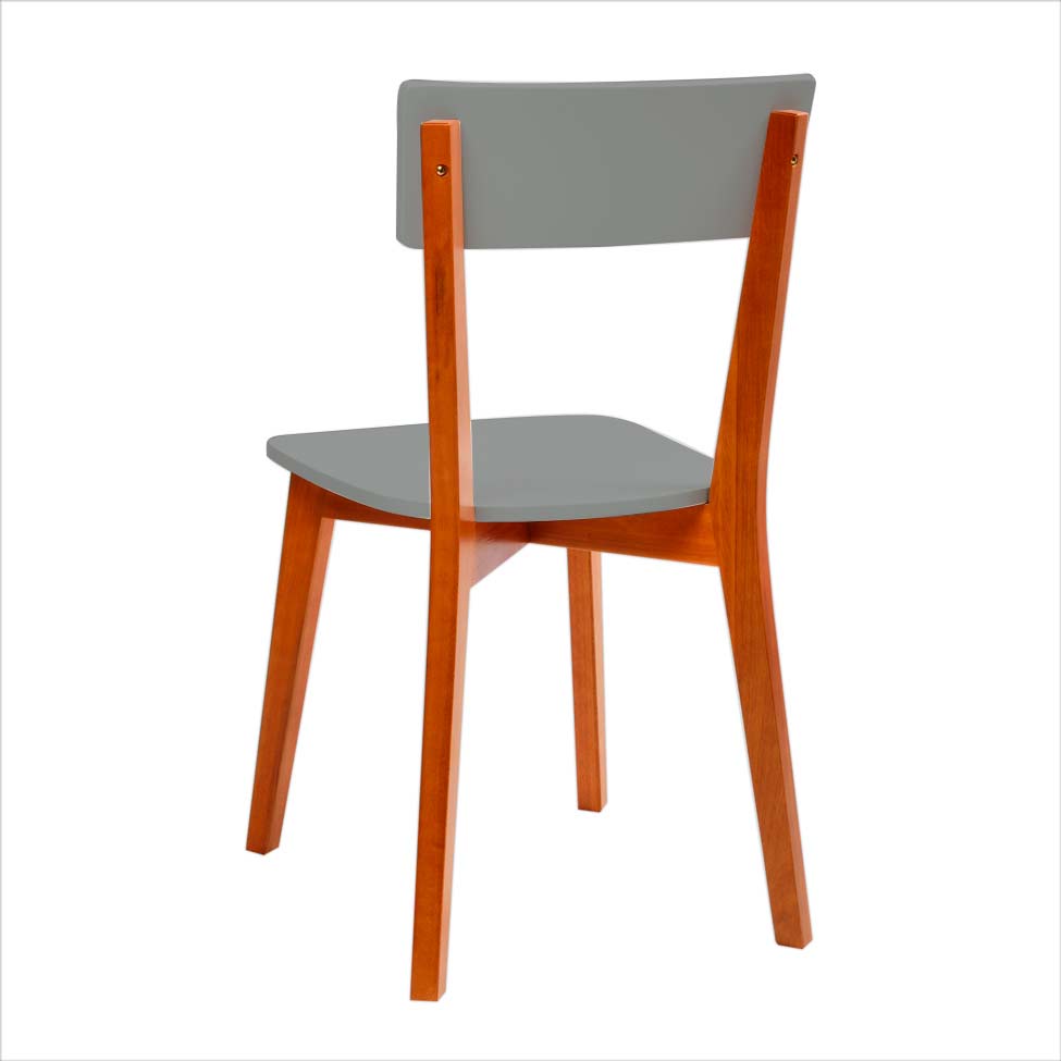 Conjunto com 2 Cadeiras Tóquio Castanho e Cinza