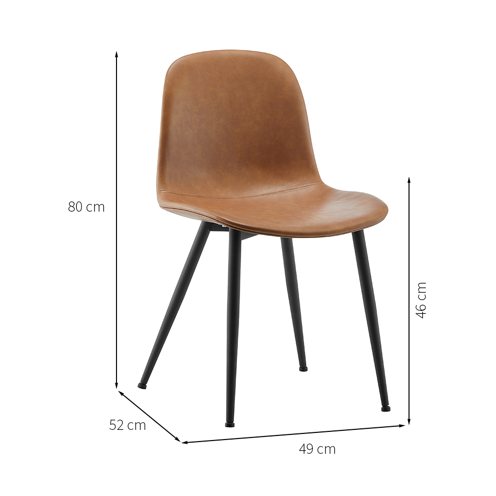 Conjunto com 2 Cadeiras Thalía Marrom