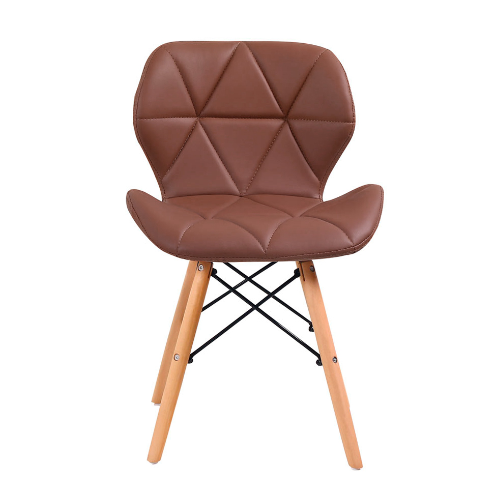 Conjunto com 2 Cadeiras Tulipa Eiffel Marrom Whisky