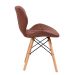 Conjunto com 2 Cadeiras Tulipa Eiffel Marrom Whisky