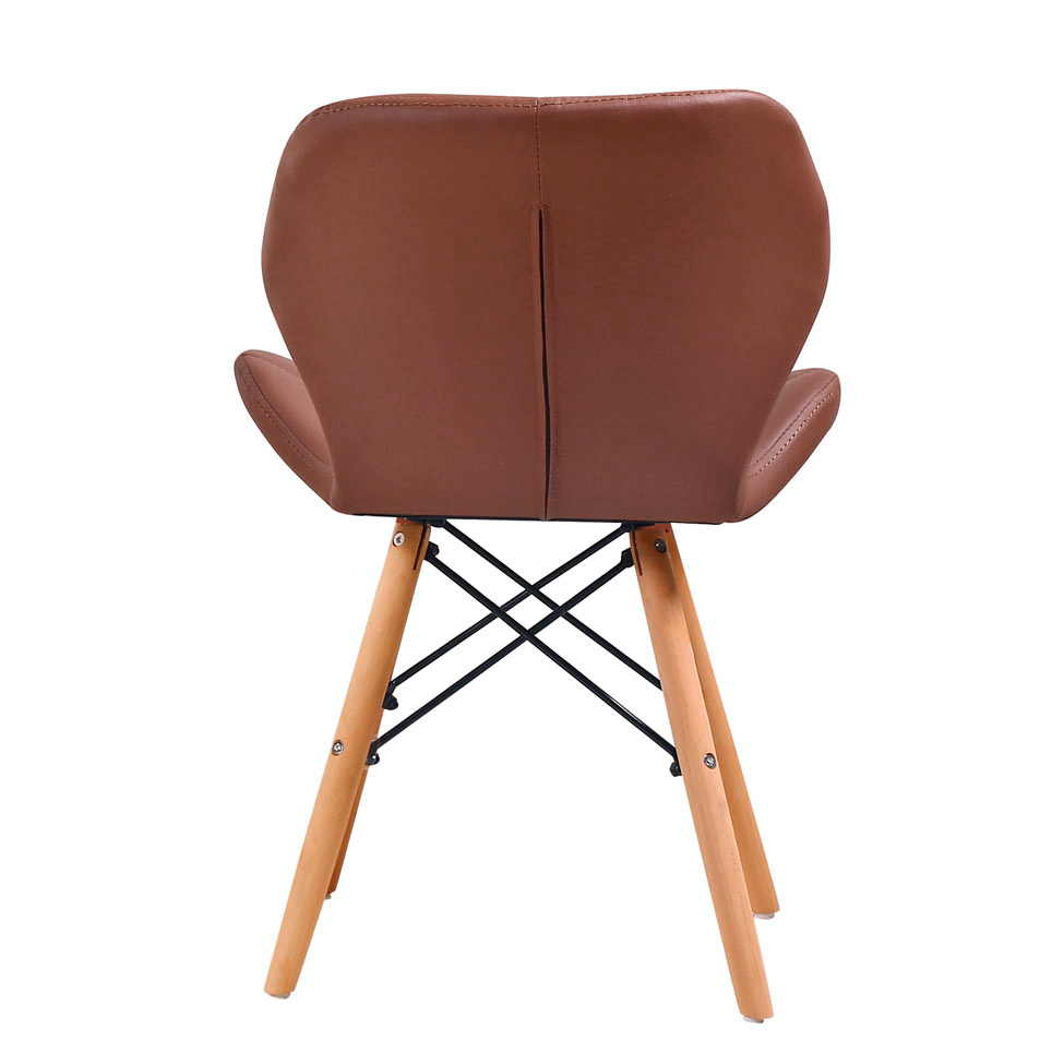 Conjunto com 2 Cadeiras Tulipa Eiffel Marrom Whisky
