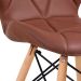 Conjunto com 2 Cadeiras Tulipa Eiffel Marrom Whisky