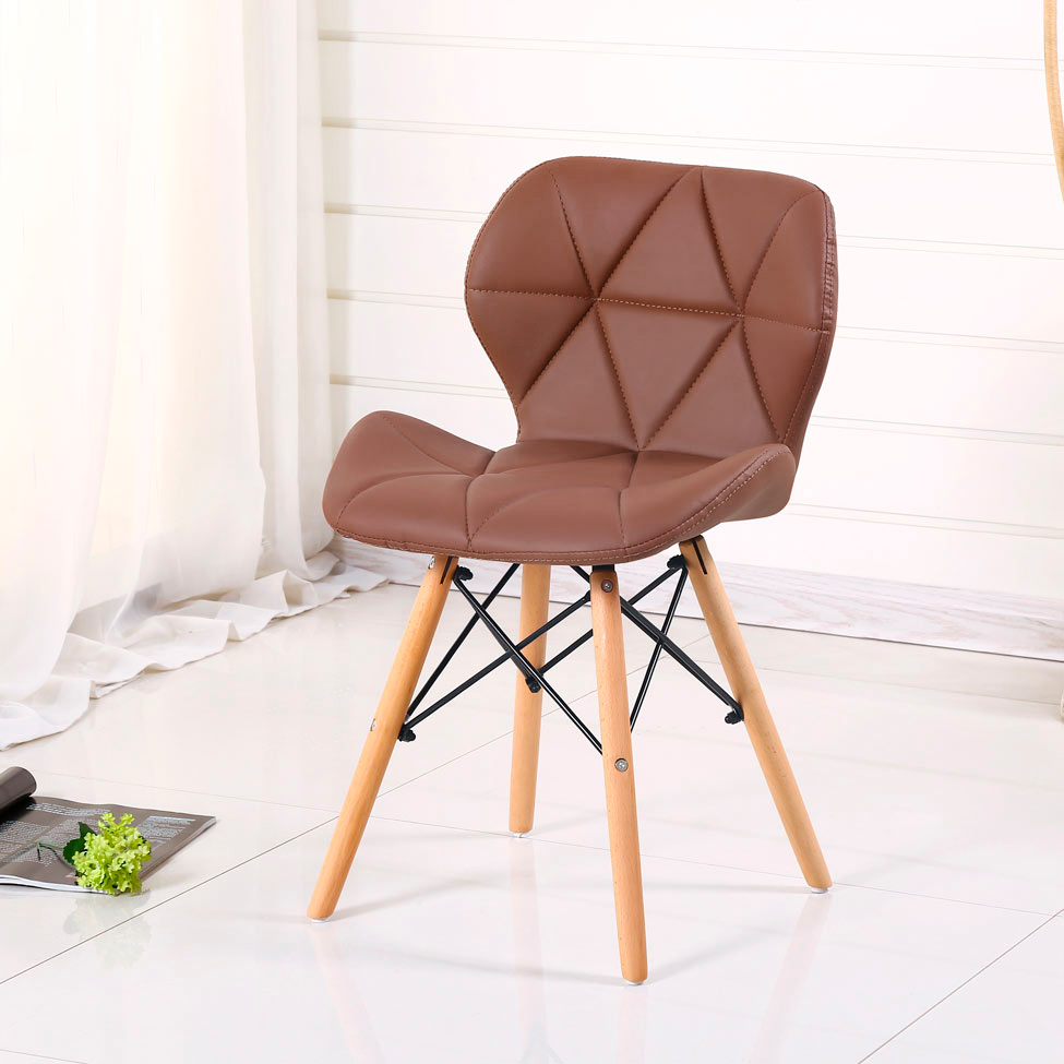 Conjunto com 2 Cadeiras Tulipa Eiffel Marrom Whisky