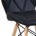 Conjunto com 2 Cadeiras Tulipa Eiffel Preto