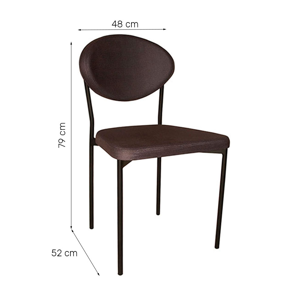 Conjunto com 2 Cadeiras de Cozinha Bella Veludo Grafite