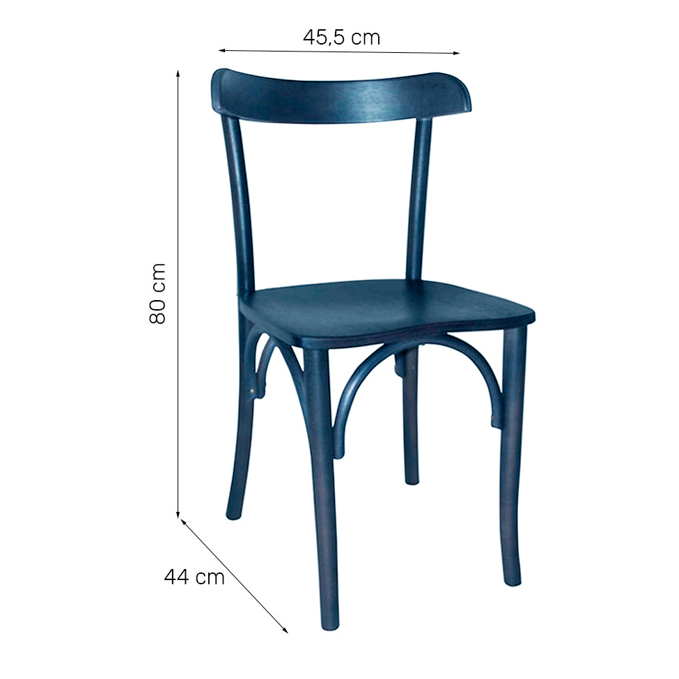 Conjunto com 2 Cadeiras de Cozinha Laura Azul