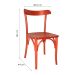 Conjunto com 2 Cadeiras de Cozinha Laura Vermelho