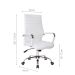Conjunto com 2 Cadeiras de Escritório Diretor Giratórias Cleaner Branco