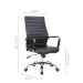Conjunto com 2 Cadeiras de Escritório Diretor Giratórias Cleaner Preto