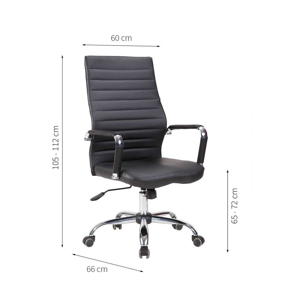 Conjunto com 2 Cadeiras de Escritório Diretor Giratórias Cleaner Preto