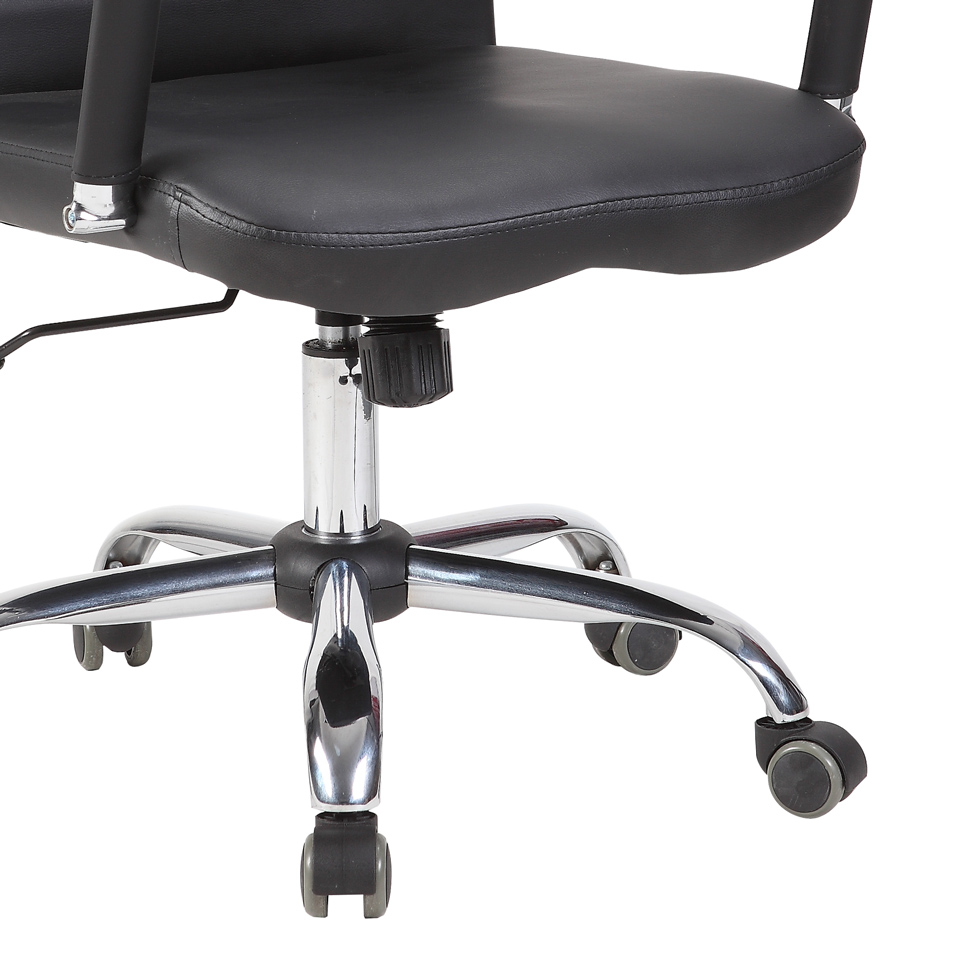 Conjunto com 2 Cadeiras de Escritório Diretor Giratórias Cleaner Preto