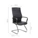 Conjunto com 2 Cadeiras de Escritório Interlocutor Fixas Cleaner Preto