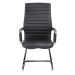 Conjunto com 2 Cadeiras de Escritório Interlocutor Fixas Cleaner Preto