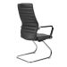 Conjunto com 2 Cadeiras de Escritório Interlocutor Fixas Cleaner Preto