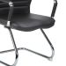 Conjunto com 2 Cadeiras de Escritório Interlocutor Fixas Cleaner Preto