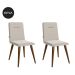 Conjunto com 2 Cadeiras de Jantar Studio Bege Claro e Amêndoa