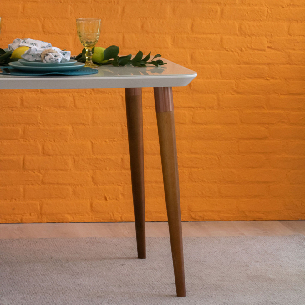 Conjunto com 2 Cadeiras de Jantar Studio Bege Claro e Amêndoa