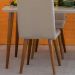 Conjunto com 2 Cadeiras de Jantar Studio Bege Claro e Amêndoa