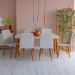 Conjunto com 2 Cadeiras de Jantar Studio Bege Claro e Amêndoa