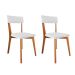 Conjunto com 2 Cadeiras de Jantar Tóquio Castanho e Branco