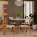 Conjunto com 2 Cadeiras de Jantar Tóquio Castanho e Branco