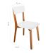 Conjunto com 2 Cadeiras de Jantar Tóquio Castanho e Branco