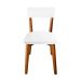 Conjunto com 2 Cadeiras de Jantar Tóquio Castanho e Branco