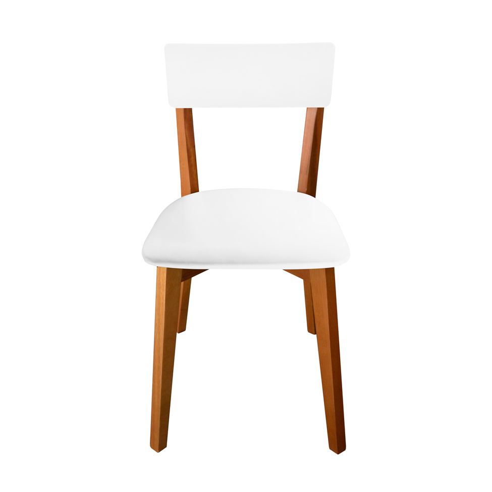 Conjunto com 2 Cadeiras de Jantar Tóquio Castanho e Branco