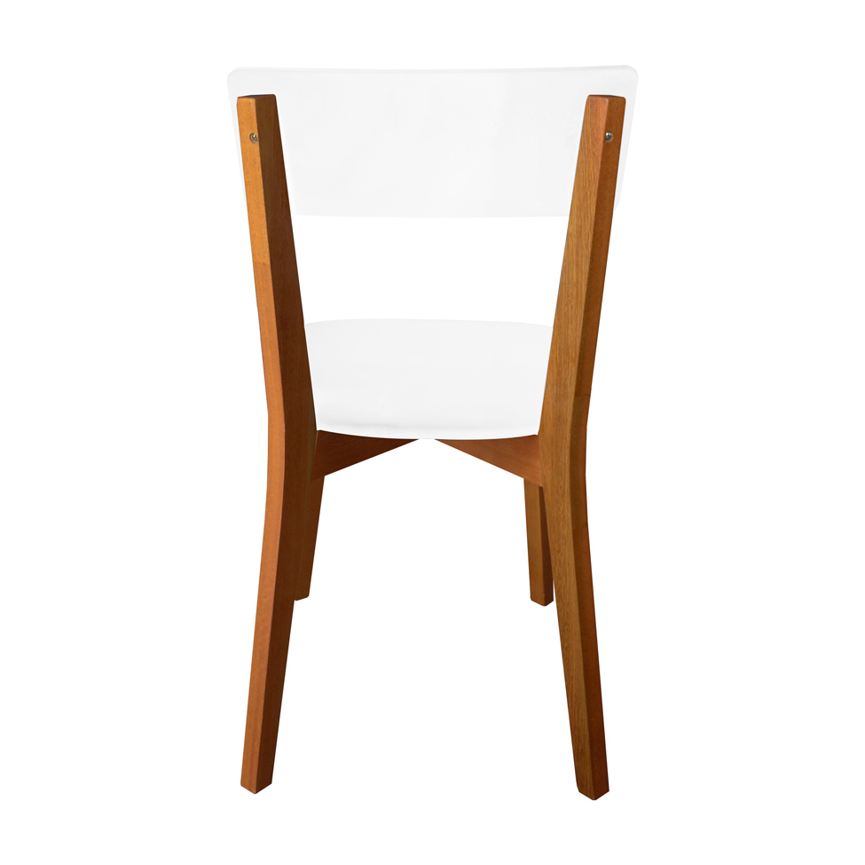 Conjunto com 2 Cadeiras de Jantar Tóquio Castanho e Branco