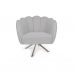 Conjunto com 2 Poltronas Ariel Giratória Linho Creme e Champagne