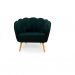 Conjunto com 2 Poltronas Ariel Pé Palito Veludo Esmeralda e Bronze