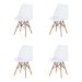 Conjunto com 4 Cadeiras Deva Eiffel Branco