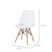 Conjunto com 4 Cadeiras Deva Eiffel Branco
