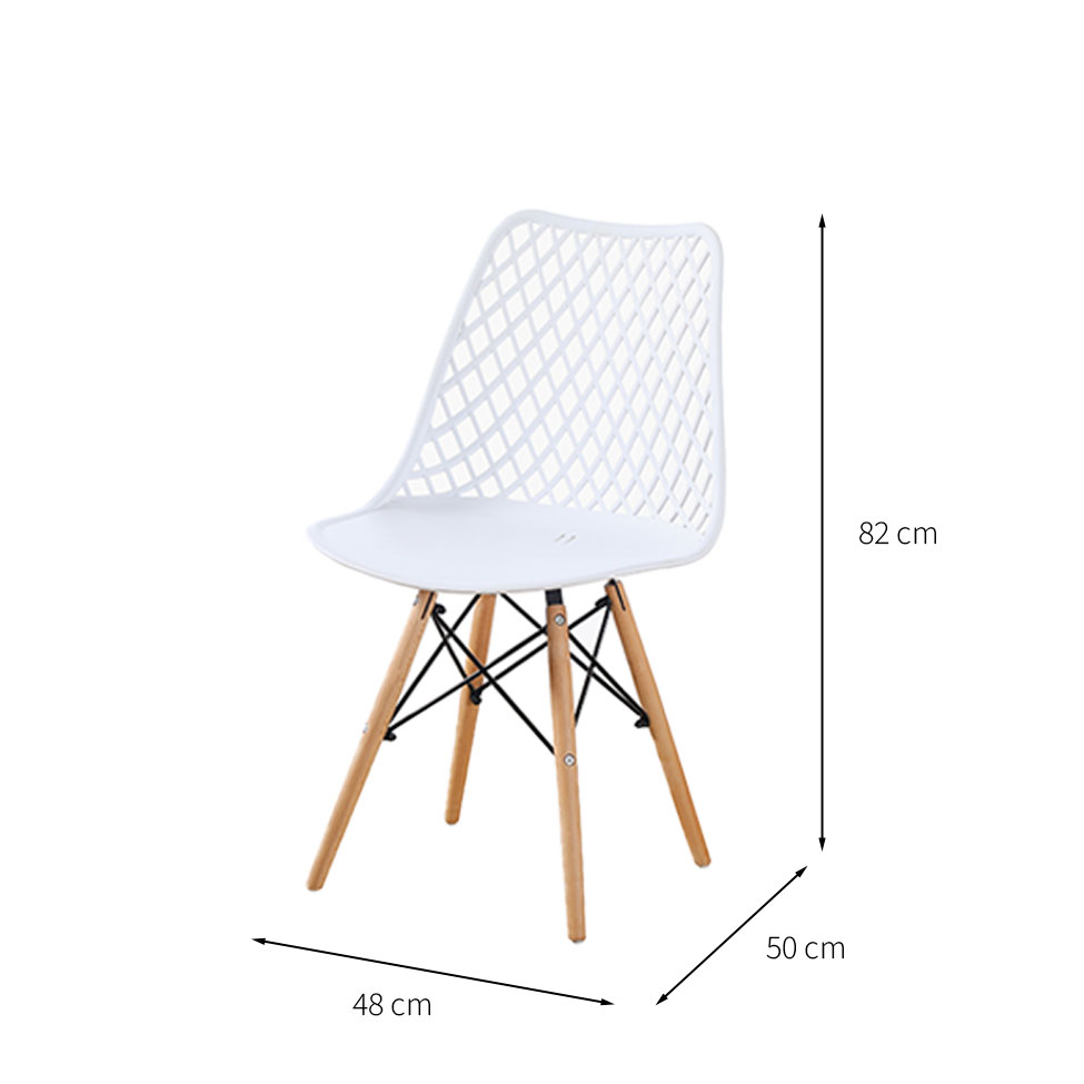 Conjunto com 4 Cadeiras Deva Eiffel Branco