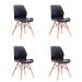 Conjunto com 4 Cadeiras Eames Eiffel Rubi Preto