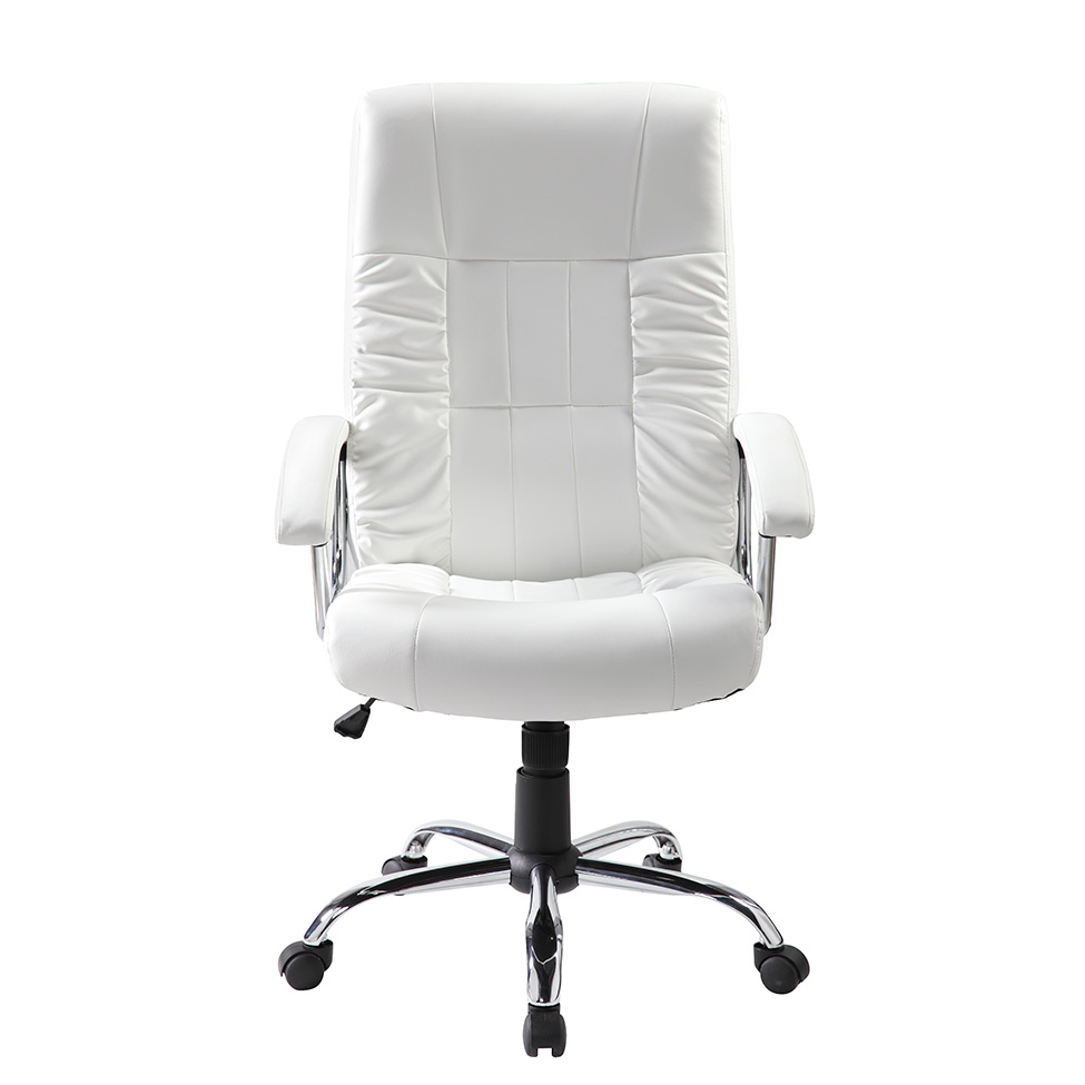 Conjunto com 4 Cadeiras de Escritório Presidente Giratórias Office Plus Branco