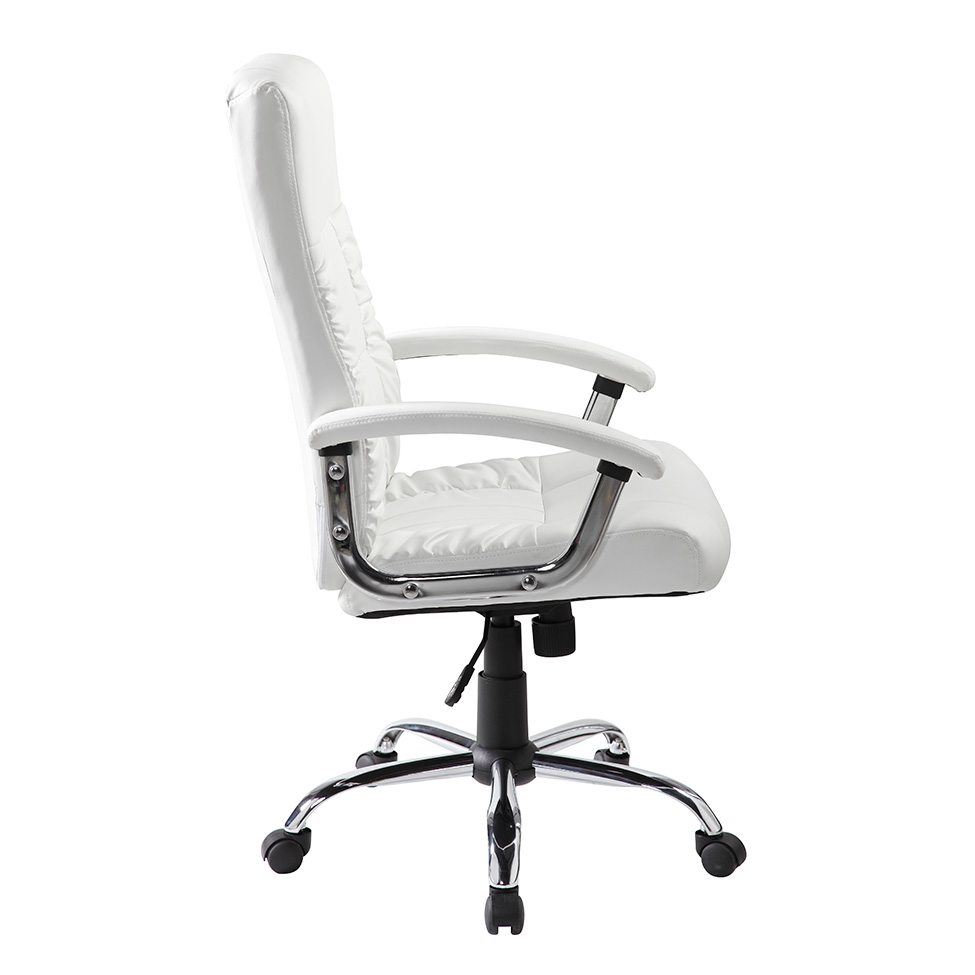 Conjunto com 4 Cadeiras de Escritório Presidente Giratórias Office Plus Branco