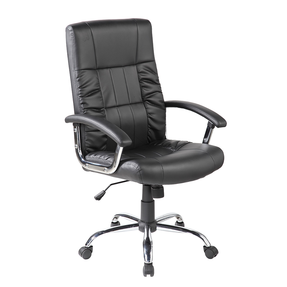 Conjunto com 4 Cadeiras de Escritório Presidente Giratórias Office Plus Preto