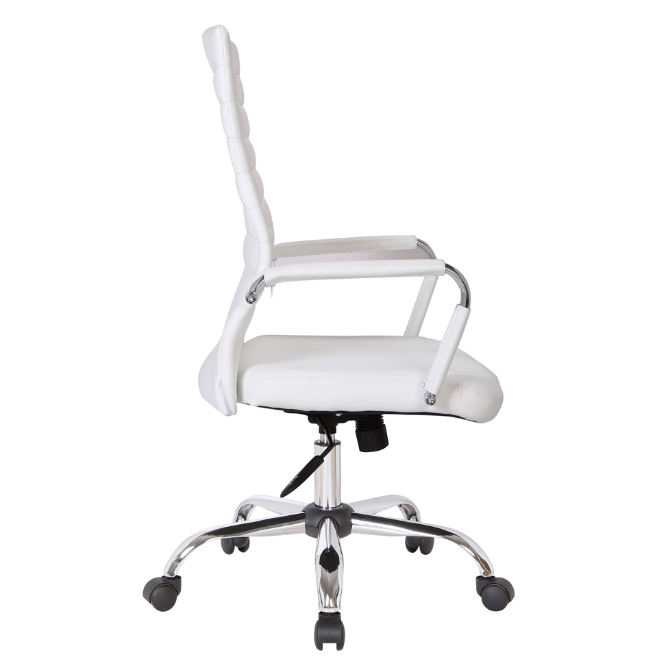 Conjunto com 6 Cadeiras de Escritório Diretor Giratórias Cleaner Branco