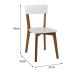 Conjunto de 2 Cadeiras Tóquio Branco e Castanho