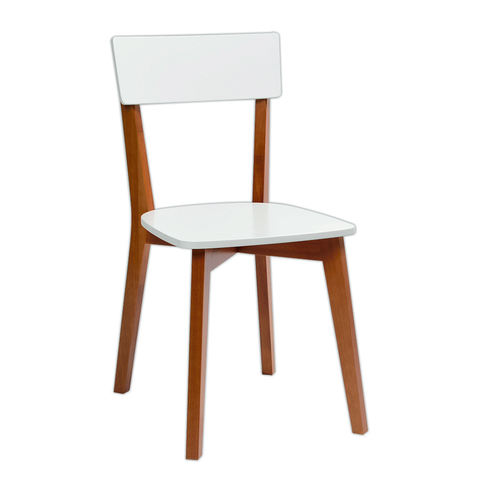 Conjunto de 2 Cadeiras Tóquio Branco e Castanho