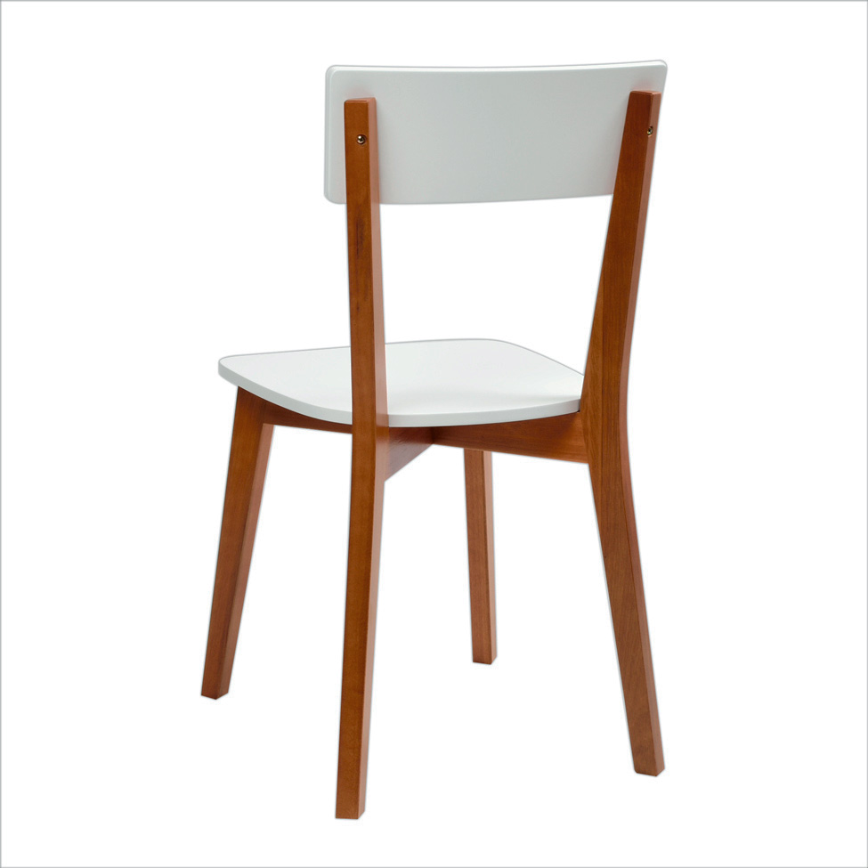 Conjunto de 2 Cadeiras Tóquio Branco e Castanho